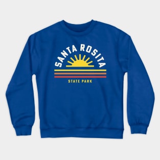 Santa Rosita State Park California Retro Vintage Stripes Sunset Crewneck Sweatshirt